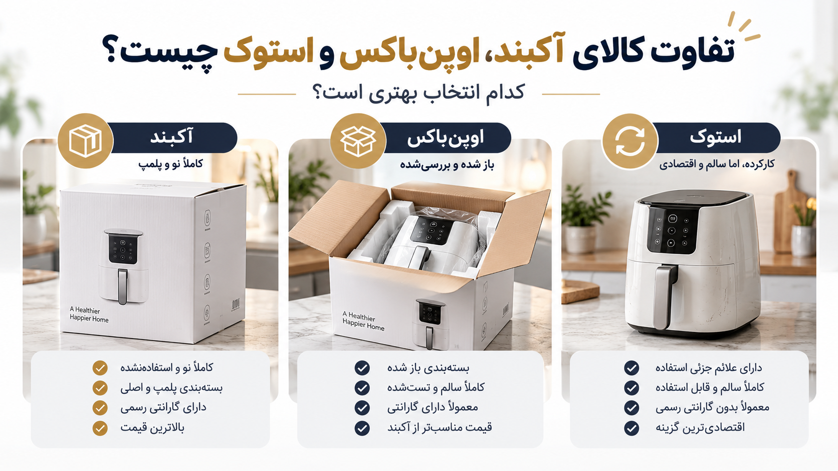 تفاوت کالای آکبند، اوپنباکس و استوک چیست؟ کدام انتخاب بهتری است؟